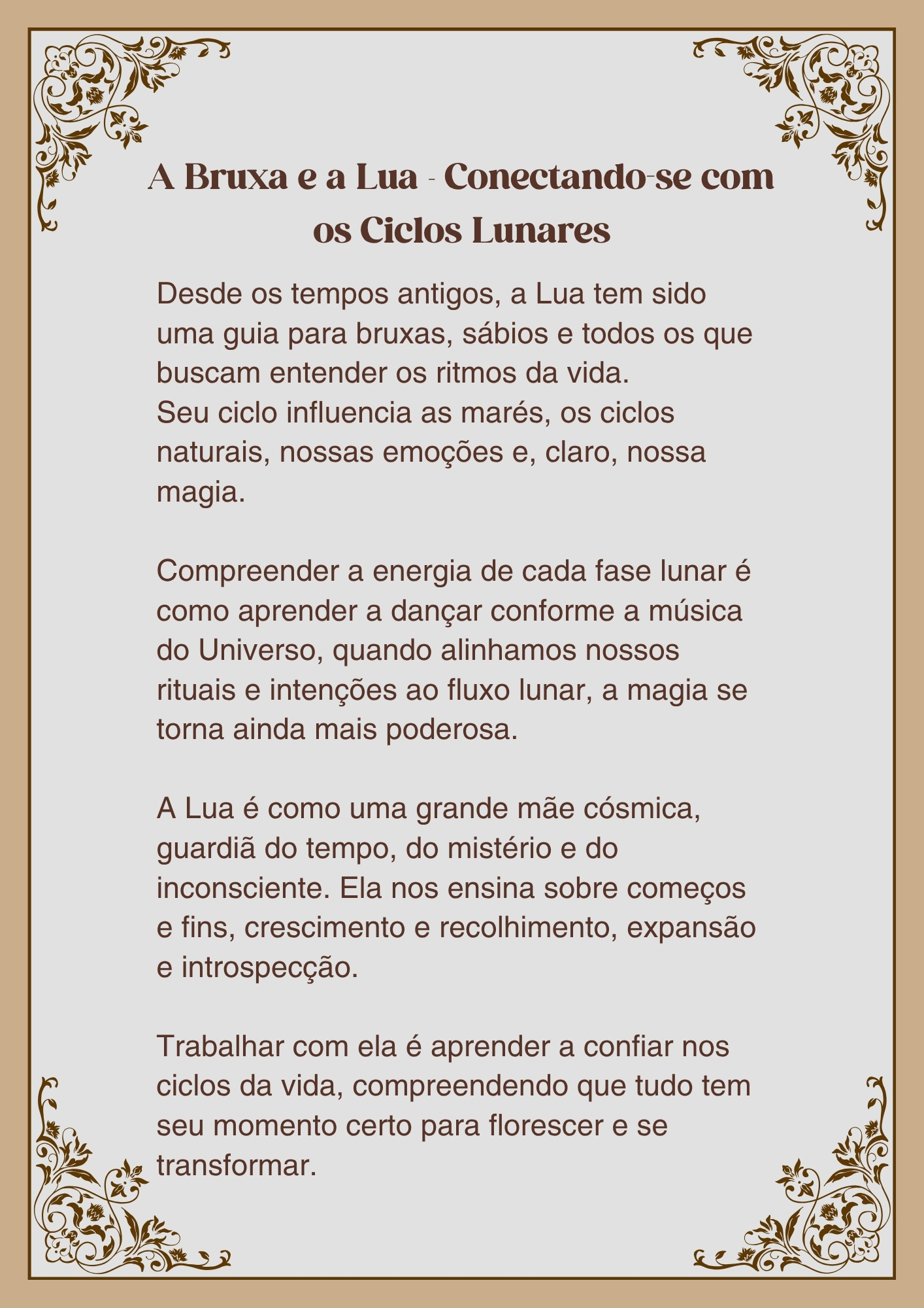 conectando-se com os ciclos lunares