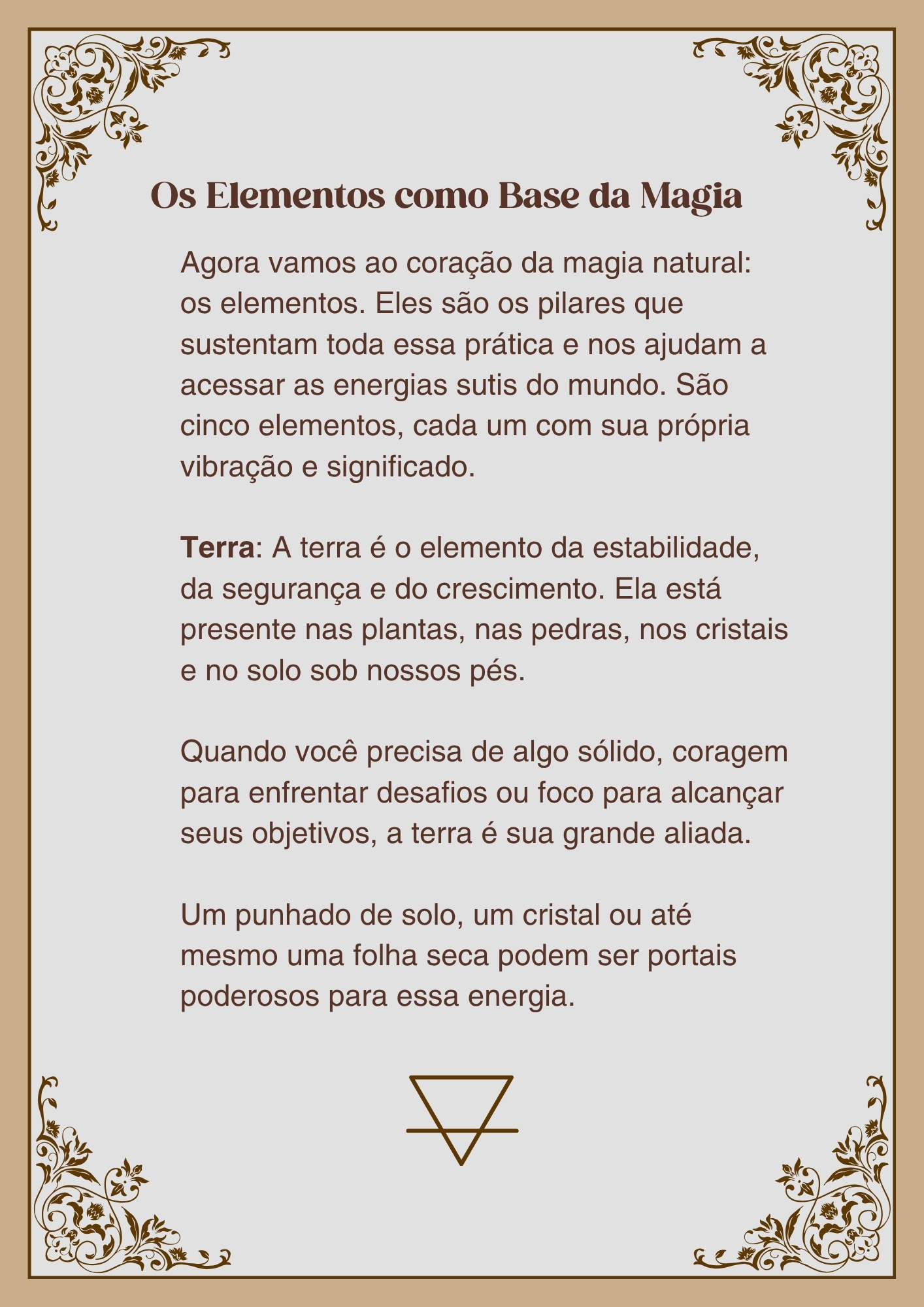 elementos como base da magia