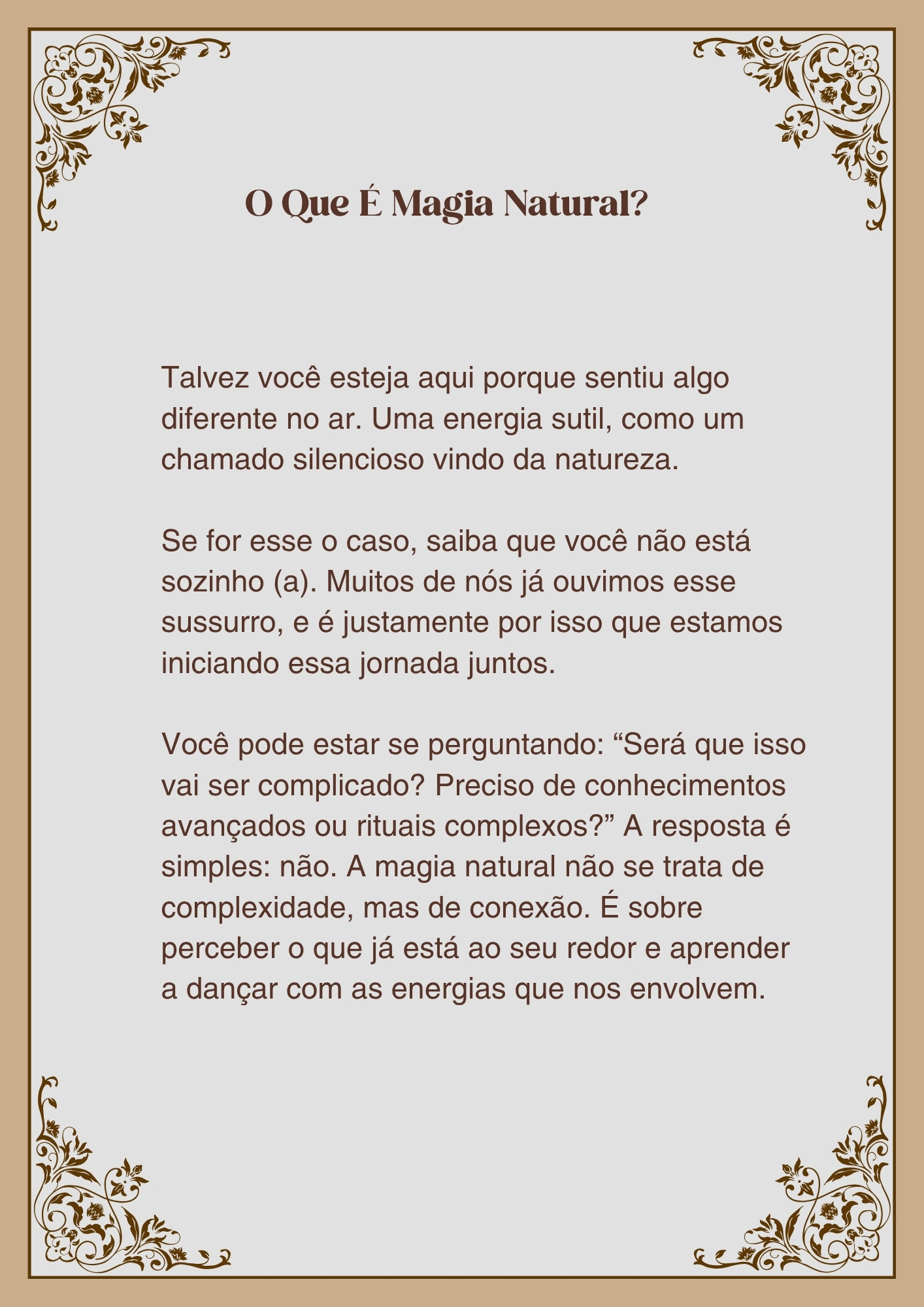 o que é magia natural