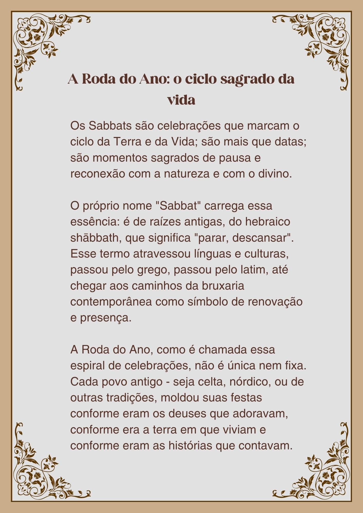 roda do ano ciclo sagrado da vida